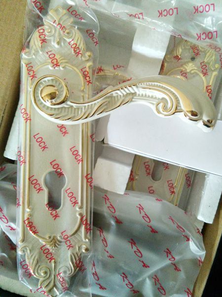 迎"双十一"促销高档象牙白室内门锁