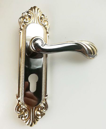 11月份新品210长实心铝把手电镀晶亮室内门锁17.5元!(图)