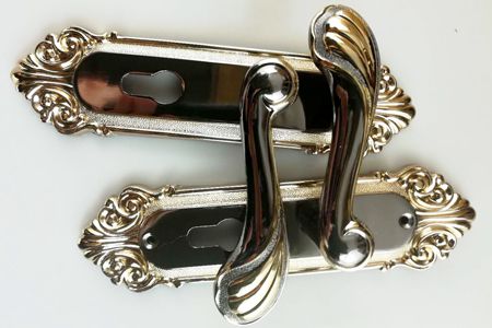 11月份新品210长实心铝把手电镀晶亮室内门锁17.5元!(图)