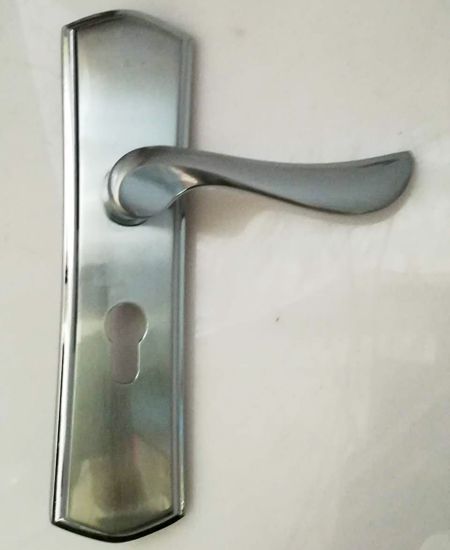 11月份新品210长实心铝把手电镀晶亮室内门锁17.5元!(图)