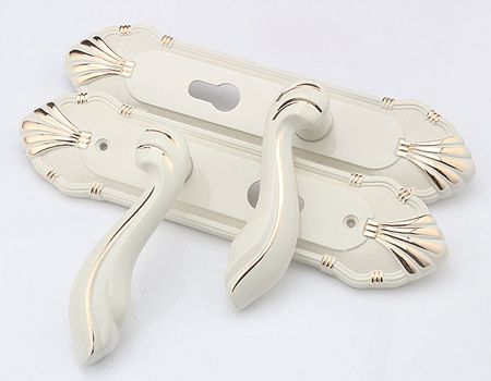 全铝合金240长象牙白经典款实心把手室内门锁|锁具批发26元(图)