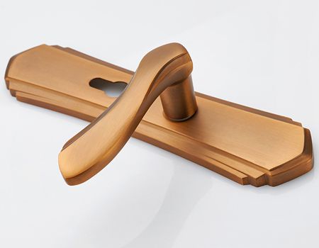 全铝合金240长黄古铜简约款实心把手室内门锁|锁具批发23元(图)