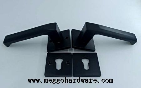 黑色方形直把分体室内门锁|门锁厂家|锁具批发参考价32元(图)