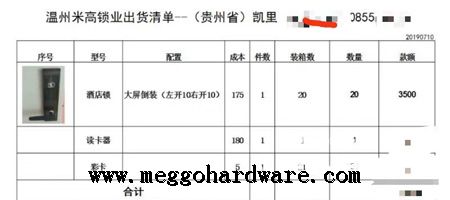 今日出单|凯里酒店采购二十套大屏幕酒店锁|锁具厂家批发(图)