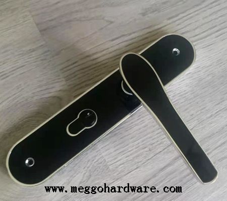 今日新品|58静音黑色亮边雅致房门锁|锁具厂家批发3X元(图)