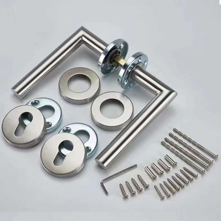 【名门静音门锁】厂家专供纯不锈钢分体工装室内门锁(图)！