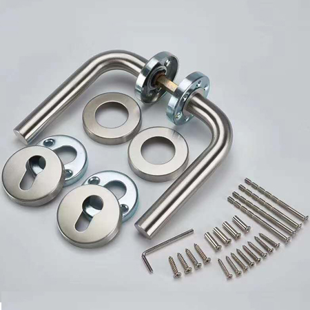 【名门静音门锁】厂家专供纯不锈钢分体工装室内门锁(图)！