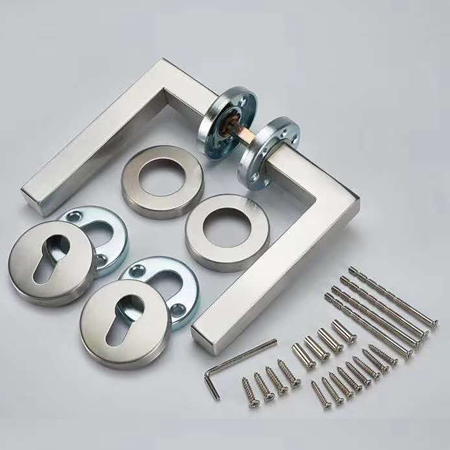 【名门静音门锁】厂家专供纯不锈钢分体工装室内门锁(图)！