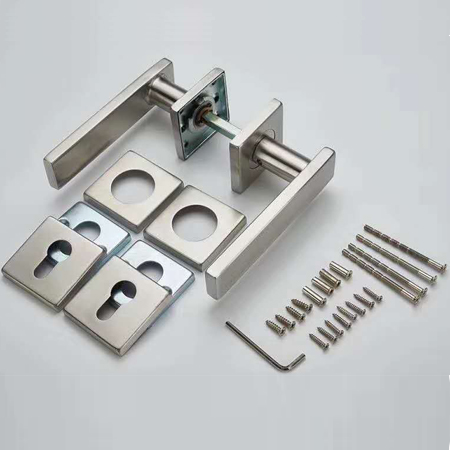 【名门静音门锁】厂家专供纯不锈钢分体工装室内门锁(图)！