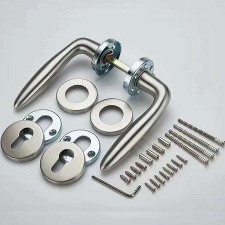 【名门静音门锁】厂家专供纯不锈钢分体工装室内门锁(图)！