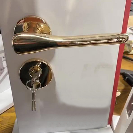 【欧派木门锁】经典金色分体室内门锁|超低锁具批发价(图)