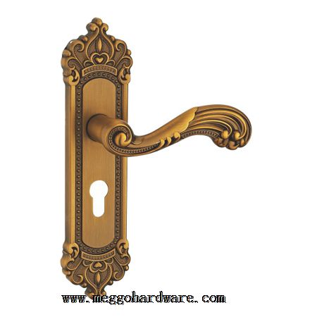 Z50458黄古铜静音锁|高档室内门锁|门锁厂家|锁具批发