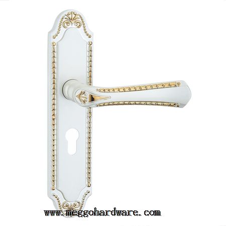 Z50256象牙白室内门锁|公寓智能门锁|门锁厂家|锁具批发