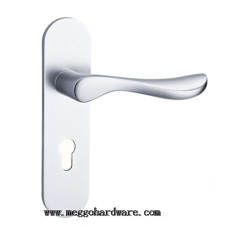 太空铝8886白连|简约室内门执手锁|锁具生产厂家|门锁批发