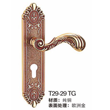 T29-29TG纯铜室内门锁|纯铜房间门锁|纯铜锁具批发