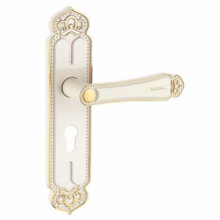 Z51063象牙白静音室内门锁|门锁厂家|锁具批发|锁具厂家