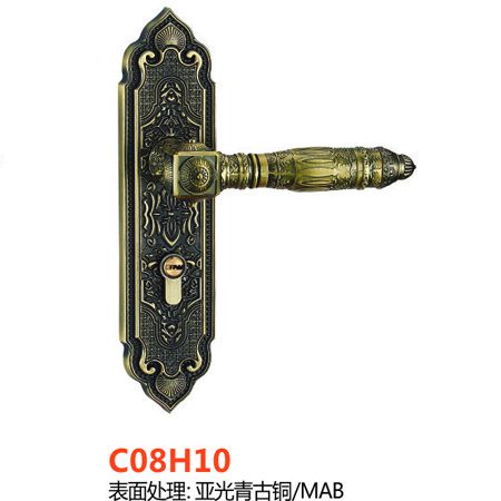 C08H10亚光青古铜58|高档室内门锁|指纹密码锁厂家|门锁批发