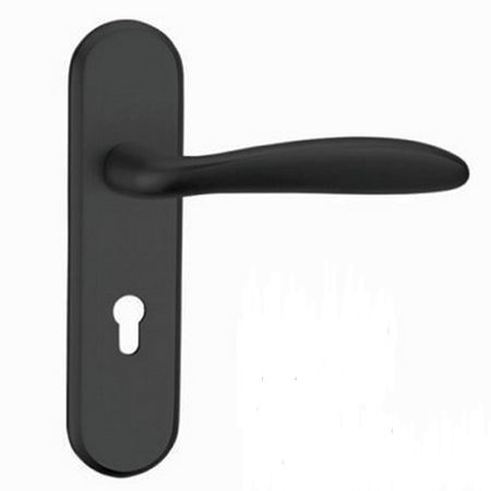 Y88118黑色连体太空铝静音室内门锁|卧室房门锁|锁具批发