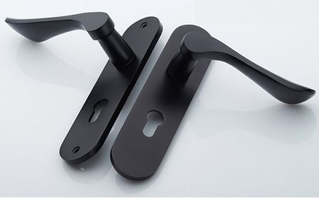 Y8886黑色连体太空铝静音室内门锁|卧室房门锁|锁具批发