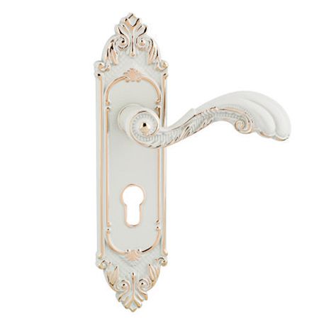 C05H02象牙白室内门锁|卧室房间门静音锁|门锁厂家|锁具批发