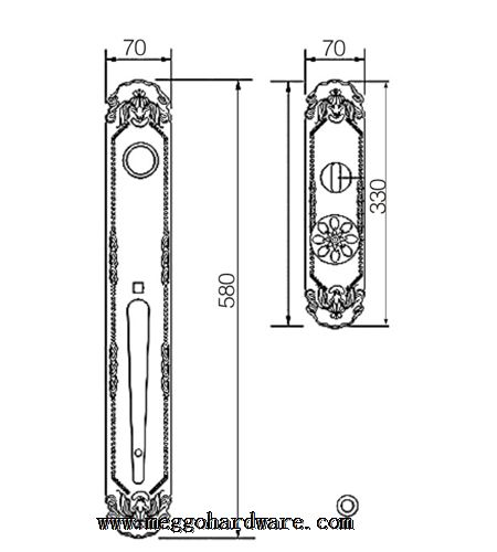 9801L01青古铜单拉别墅门锁|会议室门锁|门锁厂家|锁具批发