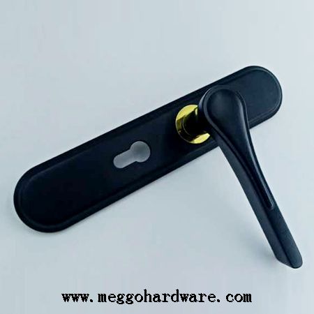 B8纯黑圆款流线型室内门锁|门锁厂家|锁具批发