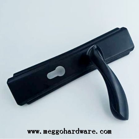 FA202纯黑色加长静音室内门锁|门锁厂家|锁具批发