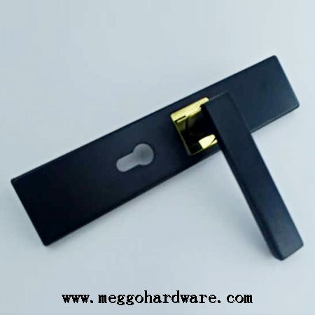 酷黑色静音室内门锁|镶金片黑色房门锁|锁具批发|门锁厂家