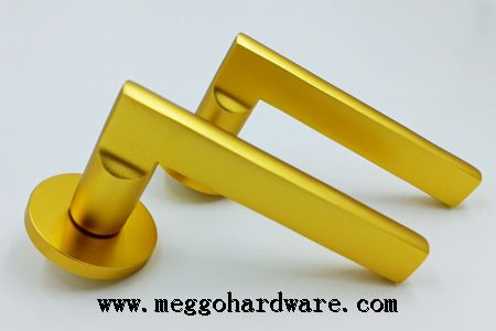 金色分体0811款太空铝静音室内门锁|门锁厂家|锁具批发