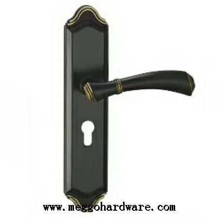 竹节静音室内门锁执手锁黑色|门锁厂家|锁具批发(图)