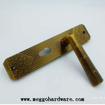 Z51317纯锌合金黄古铜室内门锁|静音门锁|门锁厂家
