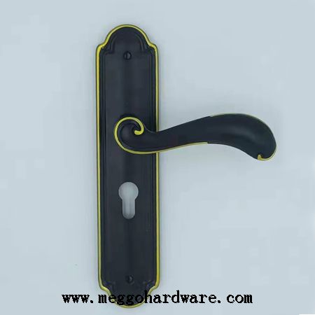 2019室内门锁TL914酷黑描边静音锁|门锁厂家|锁具批发