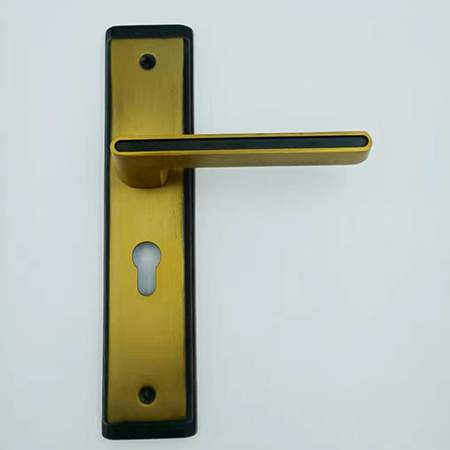 【房间门锁】黄古铜泡色修边2020新款|静音配置|门锁厂家批发