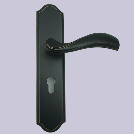 【品牌门锁】简约精致款纯锌高档镍黑描边房门锁|门锁厂家