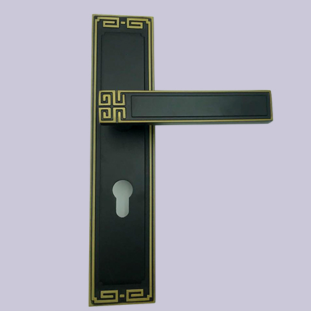 【品牌门锁】中国风黑黄古高档纯锌卧室房间门锁|门锁厂家