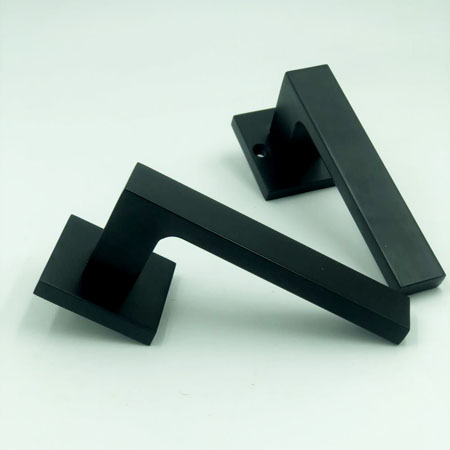 【品牌门锁】新款高端锌合金酷黑分体室内门锁|木门锁