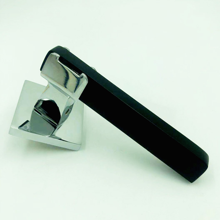 锌合金亮烙黑分体室内门锁|门锁厂家木门锁