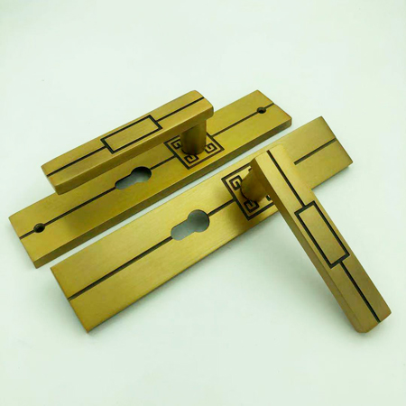 【房门锁】铝实心板静音黄古室内门锁TG22|门锁厂家|锁具批发